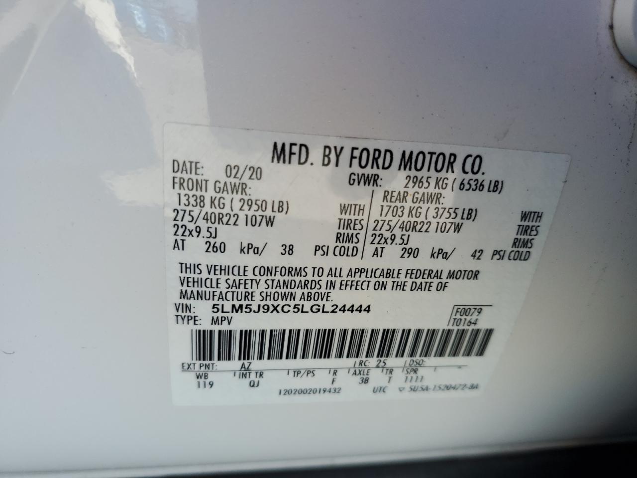 LINCOLN AVIATOR BLACK LABEL