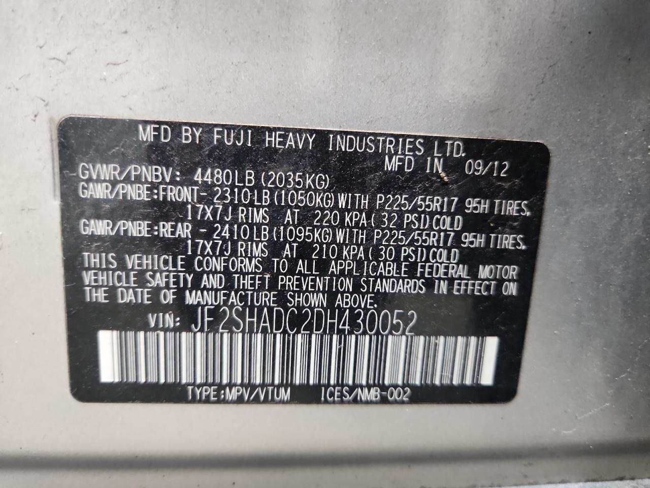 SUBARU FORESTER 2.5X PREMIUM