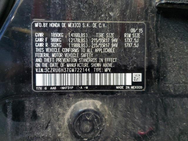 2016 HONDA HR-V LX - 3CZRU6H37GM722144