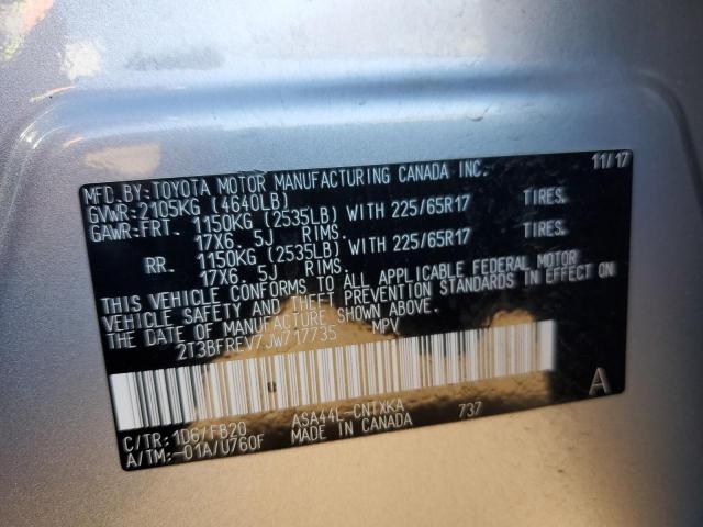 2018 TOYOTA RAV4 LE - 2T3BFREV7JW717735