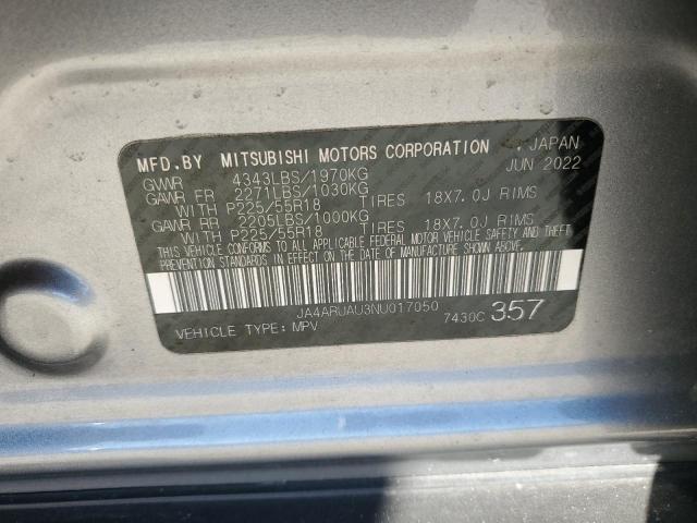 2022 MITSUBISHI OUTLANDER - JA4ARUAU3NU017050