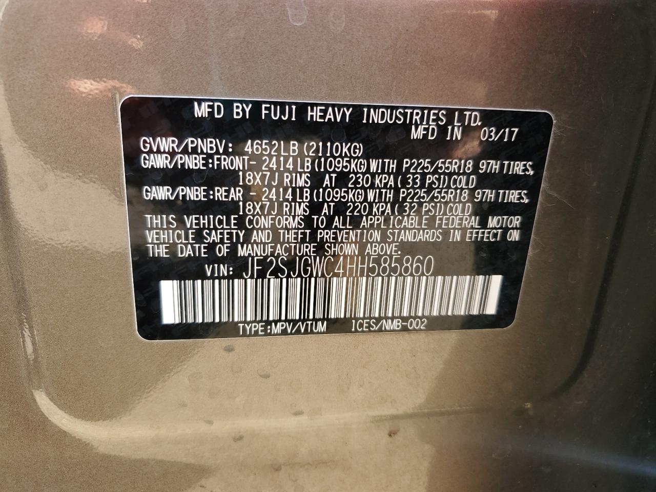 SUBARU FORESTER 2.0XT TOURING