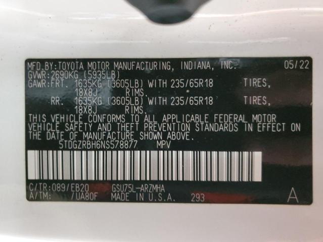 2022 TOYOTA HIGHLANDER XLE #3304751910