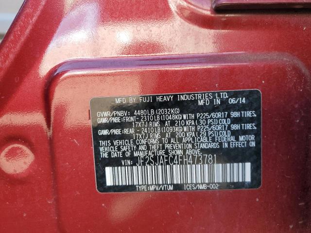 2015 SUBARU FORESTER 2 - JF2SJAFC4FH473781