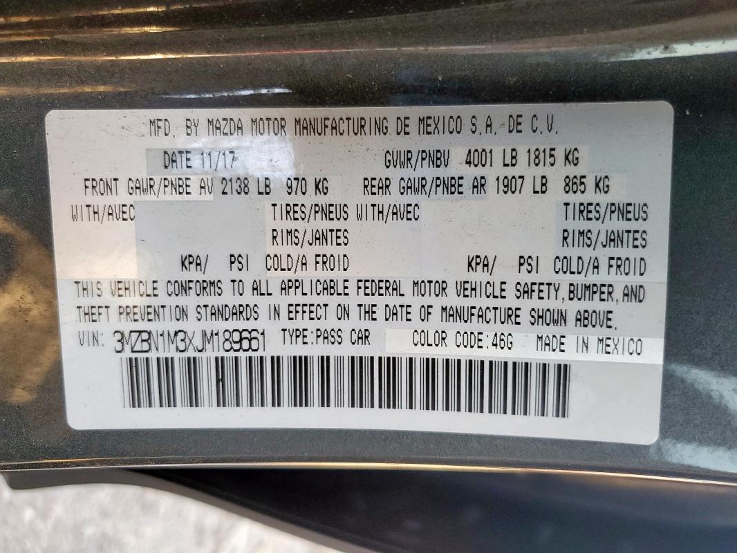 2018 MAZDA 3 GRAND TO - 3MZBN1M3XJM189661