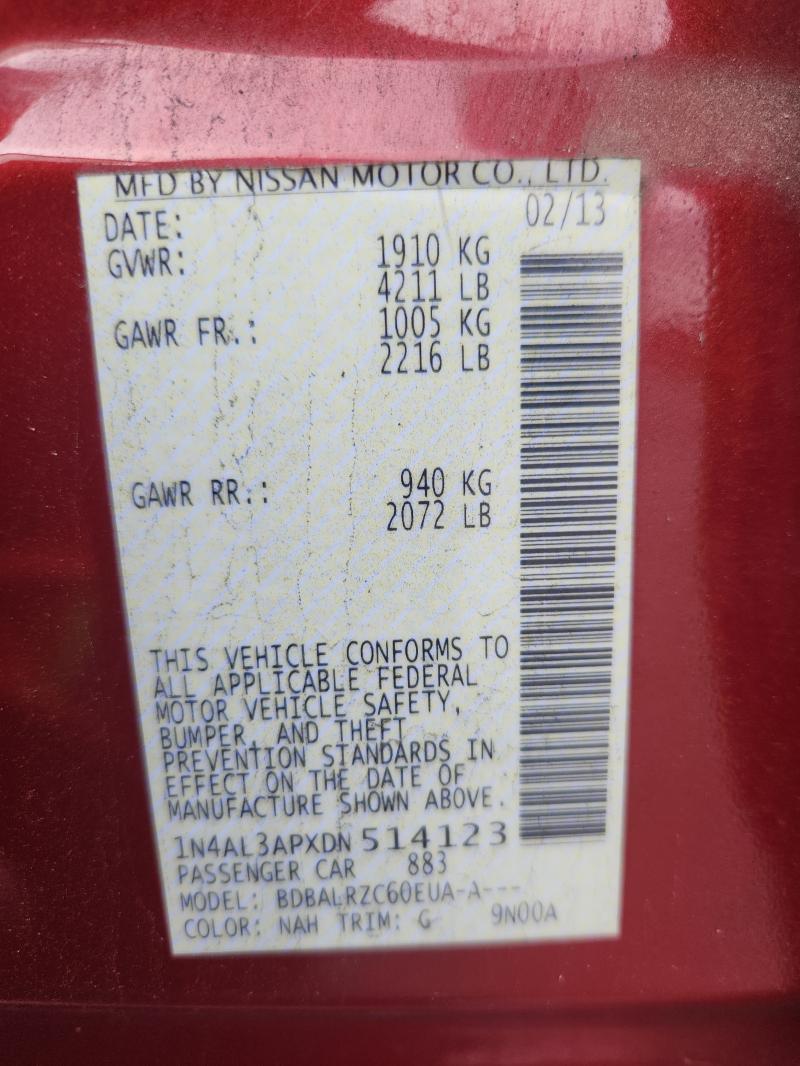 2013 NISSAN ALTIMA 2.5 - 1N4AL3APXDN514123