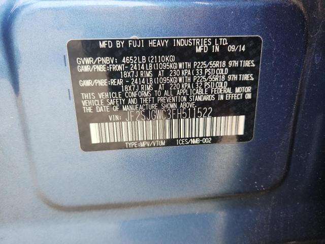 2015 SUBARU FORESTER 2 JF2SJGWC3FH511522