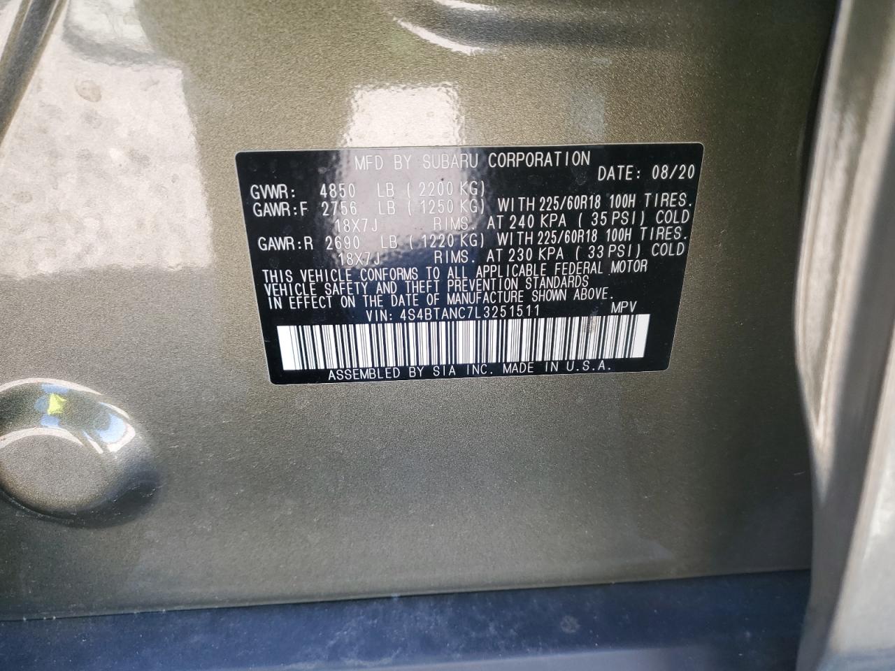 SUBARU OUTBACK LIMITED