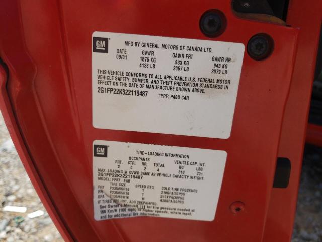 2002 CHEVROLET CAMARO #3287628015