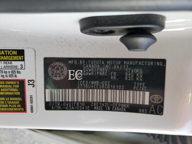 2011 TOYOTA COROLLA BA - 2T1BU4EE5BC616102