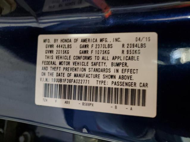 2015 ACURA TLX 19UUB1F36FA022771