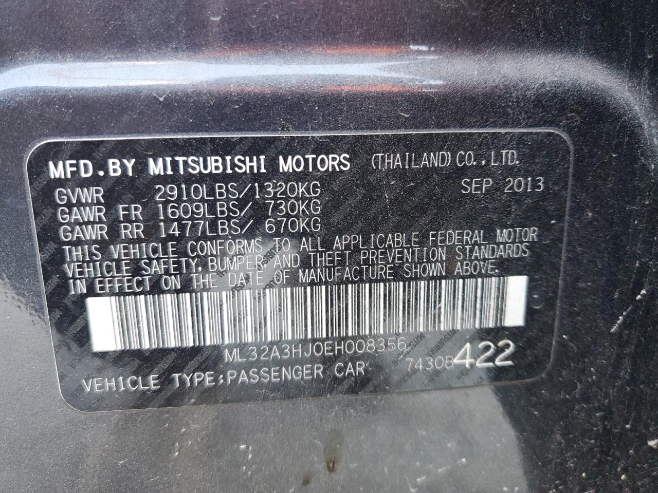 MITSUBISHI MIRAGE DE