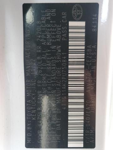 2023 TOYOTA CAMRY SE N - 4T1G11AK2PU750841