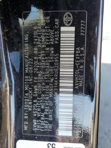 2024 TOYOTA CAMRY XSE 4T1K31AK4RU620955