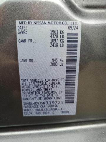 2025 NISSAN ALTIMA SV 1N4BL4DV3SN319725