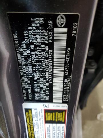 2015 TOYOTA CAMRY LE #3286725294