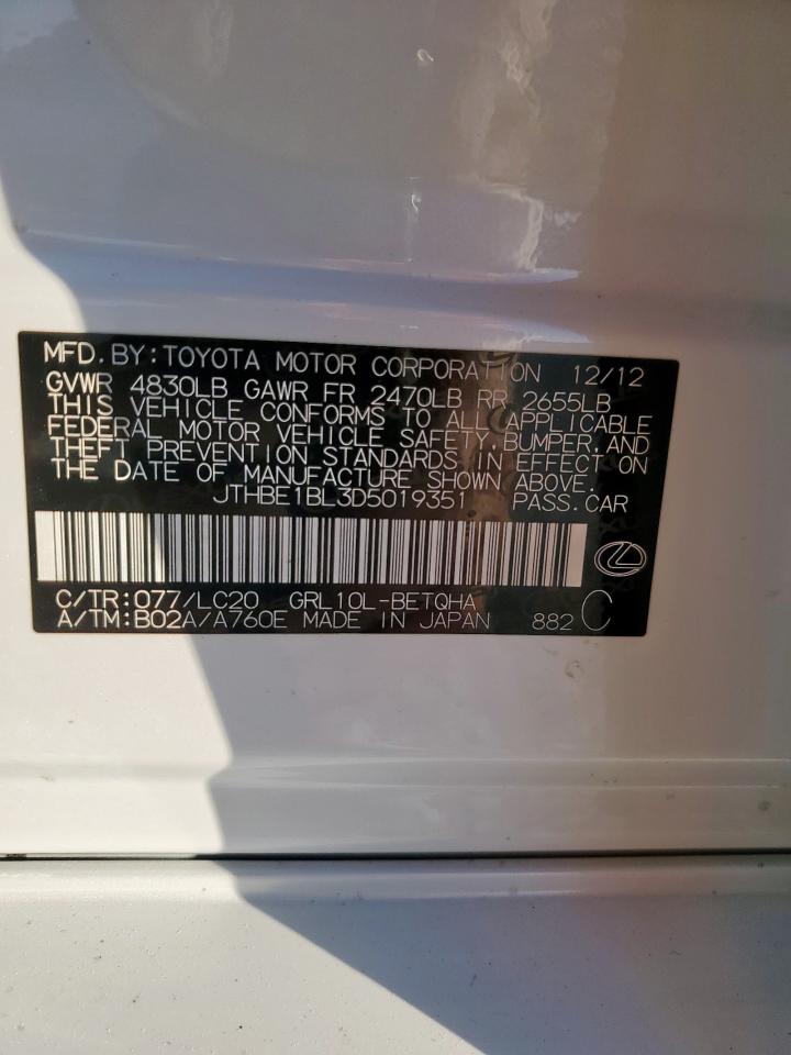 Lot #3317185126 2013 LEXUS GS 350