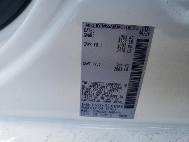 2025 NISSAN ALTIMA SV - 1N4BL4DV9SN316893