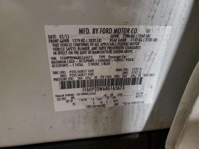 2011 FORD TAURUS SE - 1FAHP2DW6BG165673