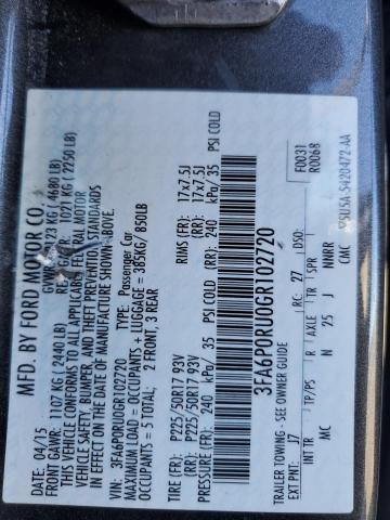 2016 FORD FUSION TIT #3297162509