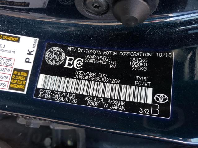 2019 TOYOTA COROLLA SE - JTNK4RBE8K3023209