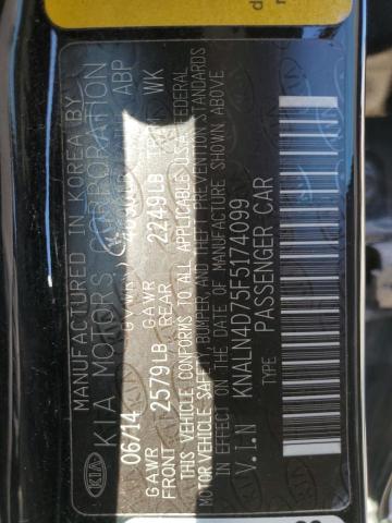 2015 KIA CADENZA PR - KNALN4D75F5174099