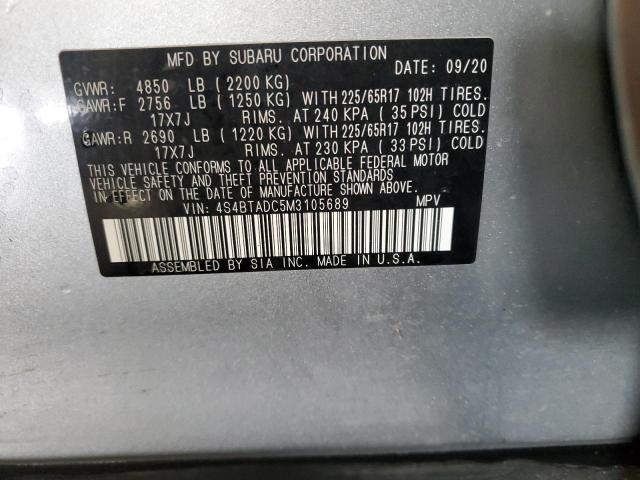 2021 SUBARU OUTBACK PR #3261368490