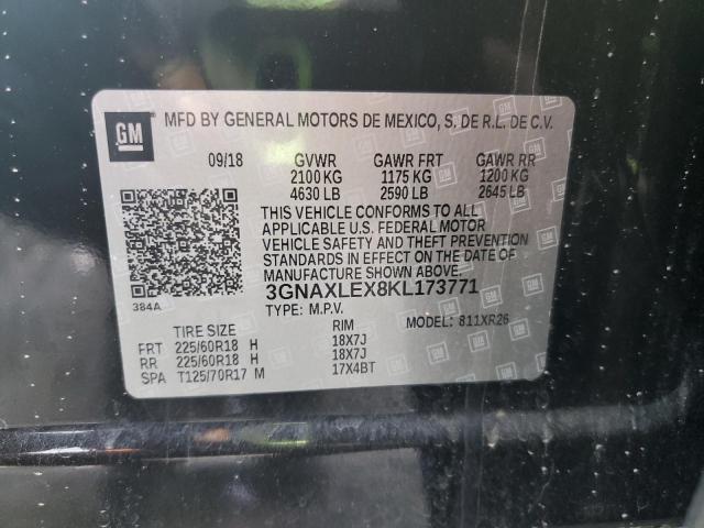 2019 CHEVROLET EQUINOX LT 3GNAXLEX8KL173771