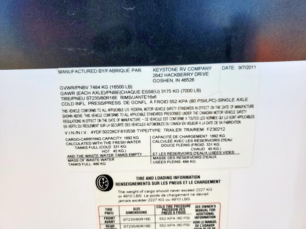 Lot #3277193942 2012 FUZ FZ305