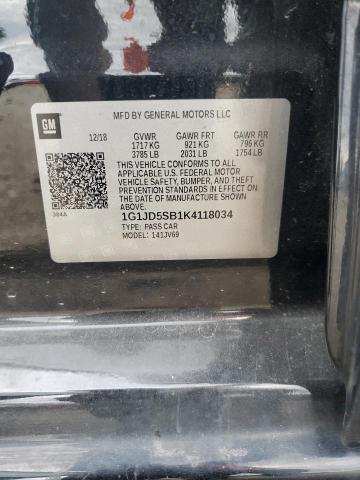 2019 CHEVROLET SONIC LT - 1G1JD5SB1K4118034