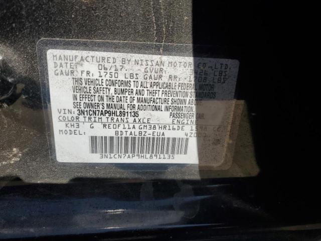 2017 NISSAN VERSA S 3N1CN7AP9HL891135