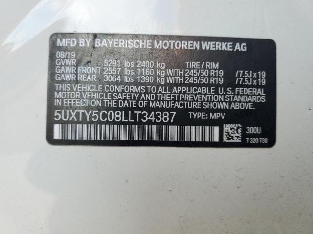 2020 BMW X3 XDRIVE30I 5UXTY5C08LLT34387