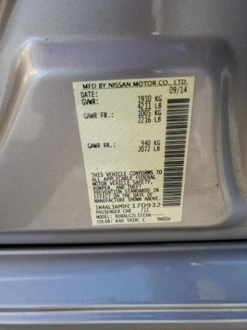 2015 NISSAN ALTIMA 2.5 - 1N4AL3AP0FC170932