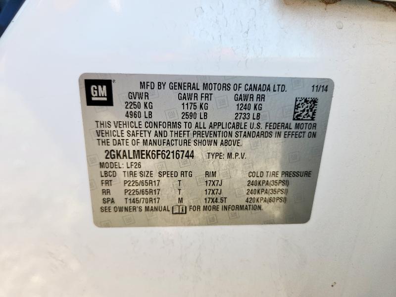 2015 GMC TERRAIN SL - 2GKALMEK6F6216744