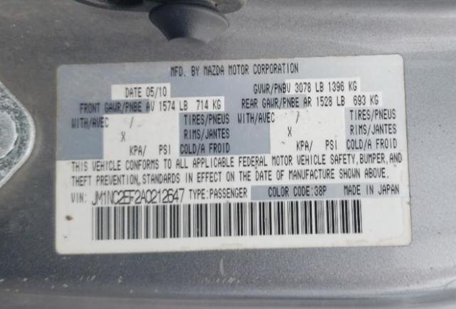 2010 MAZDA MX-5 MIATA - JM1NC2EF2A0212647