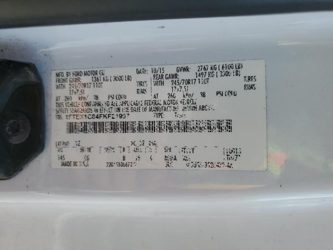 2015 FORD F150 SUPER - 1FTEX1C84FKF21907