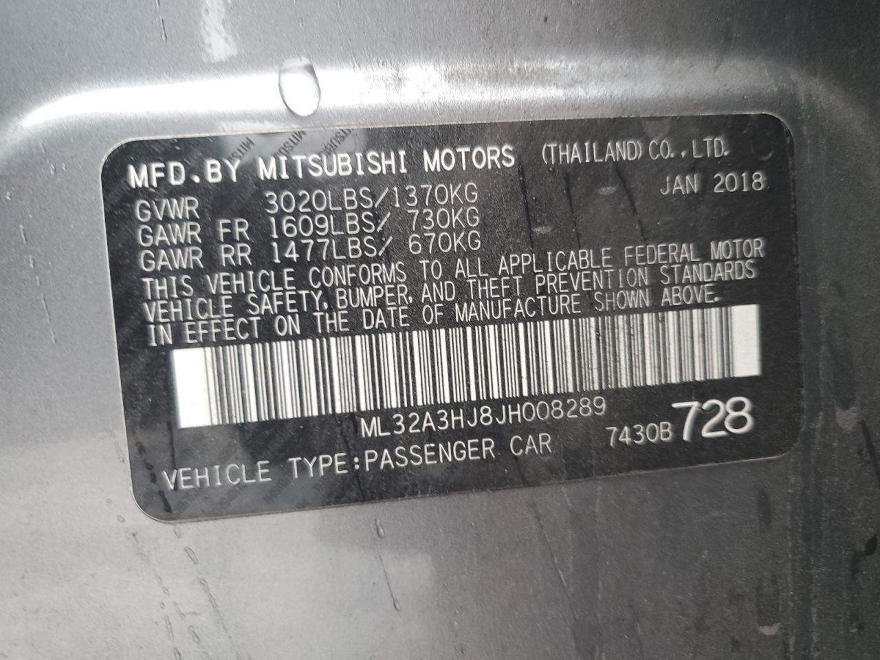 MITSUBISHI MIRAGE ES