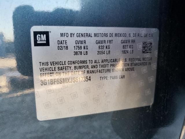 2018 CHEVROLET CRUZE PREM 3G1BF6SMXJS617354