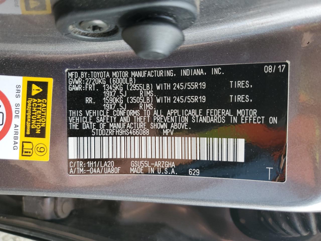 TOYOTA HIGHLANDER LIMITED