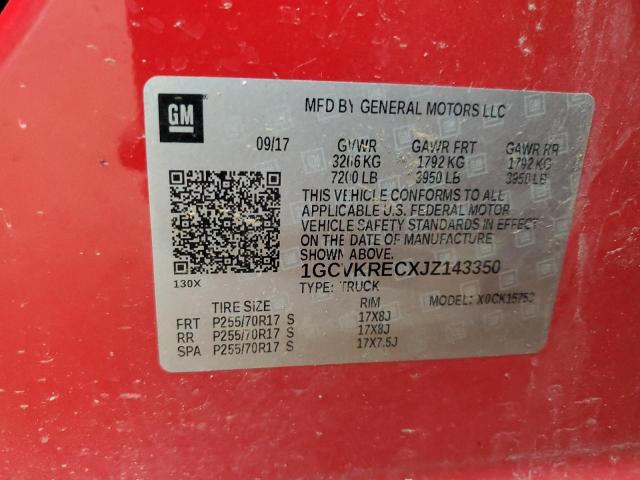 2018 CHEVROLET SILVERADO K1500 LT - 1GCVKRECXJZ143350