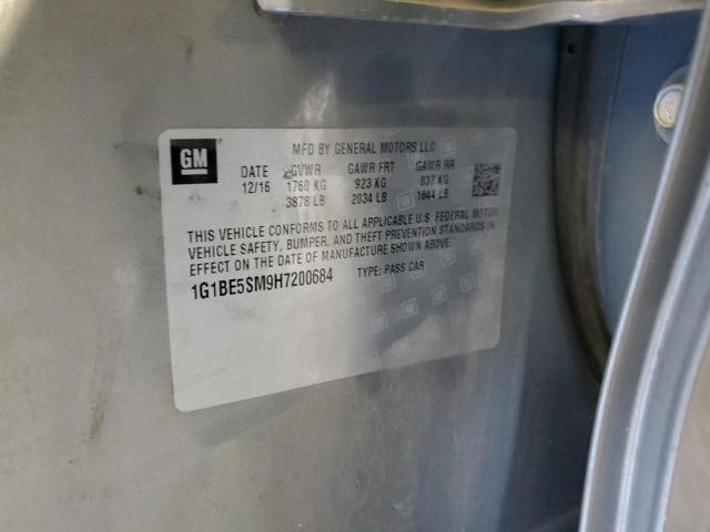 2017 CHEVROLET CRUZE LT 1G1BE5SM9H7200684