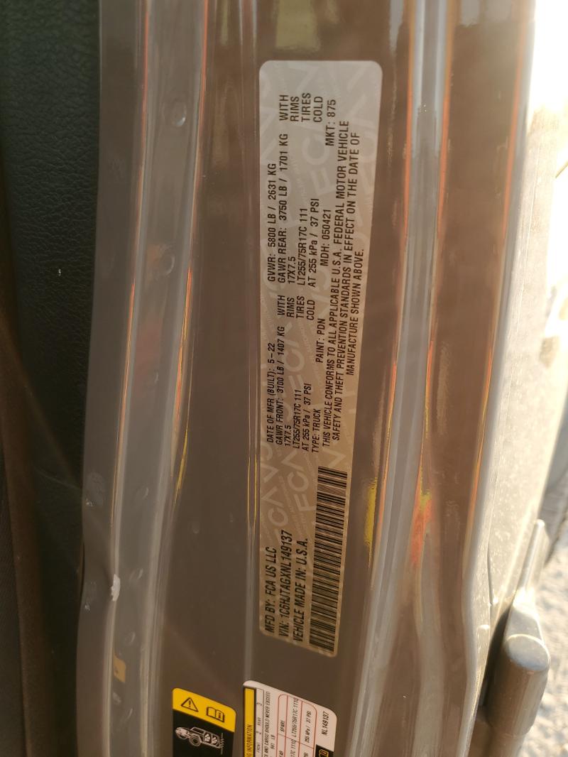 2022 JEEP GLADIATOR - 1C6HJTAGXNL149137