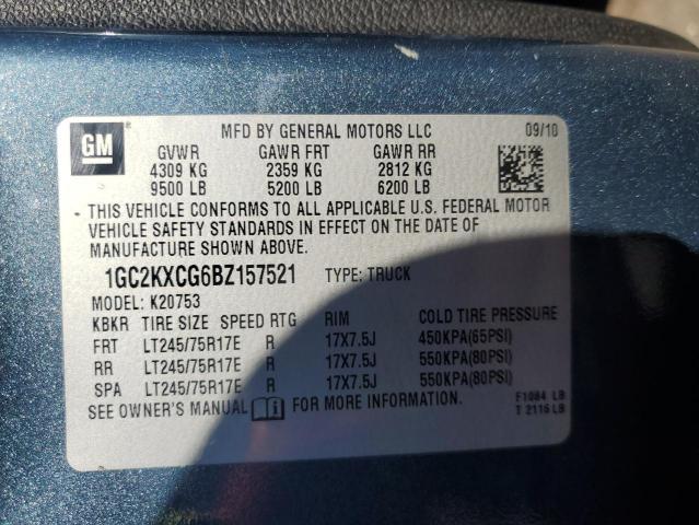 2011 CHEVROLET SILVERADO - 1GC2KXCG6BZ157521