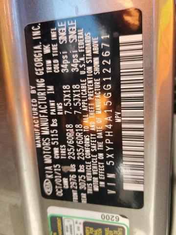 2016 KIA SORENTO EX 5XYPH4A15GG122671