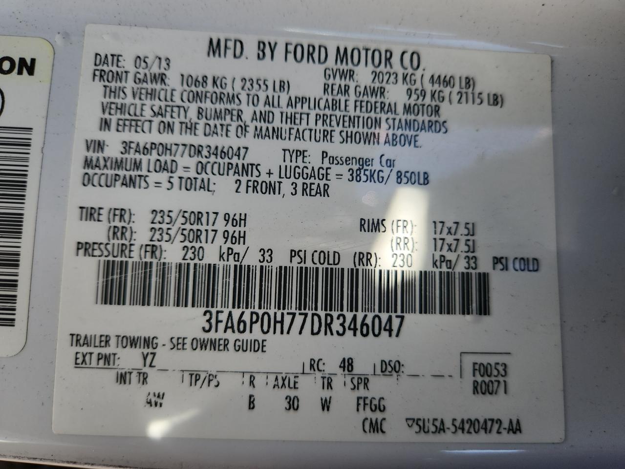 FORD FUSION SE