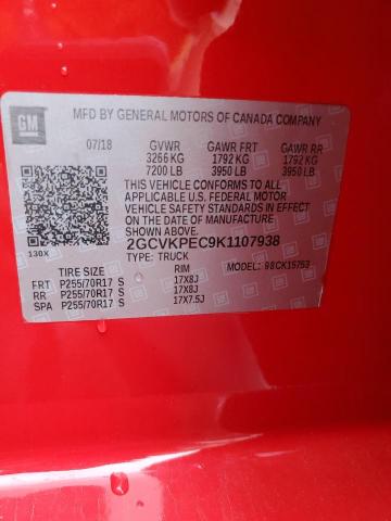 2019 CHEVROLET SILVERADO LD K1500 LT 2GCVKPEC9K1107938