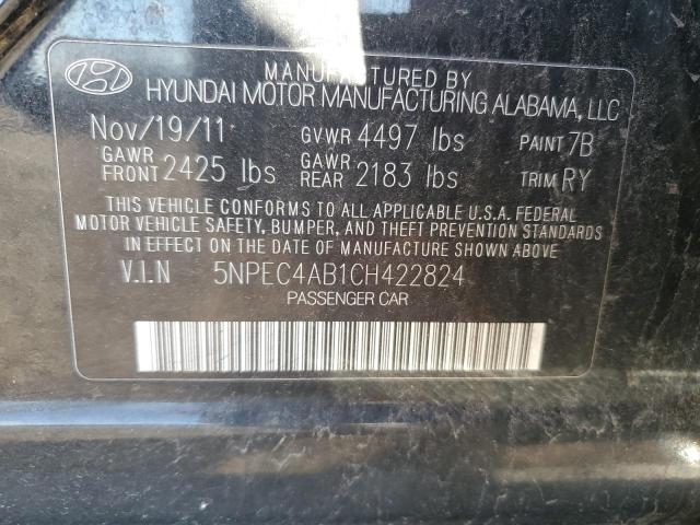 2012 HYUNDAI SONATA SE - 5NPEC4AB1CH422824