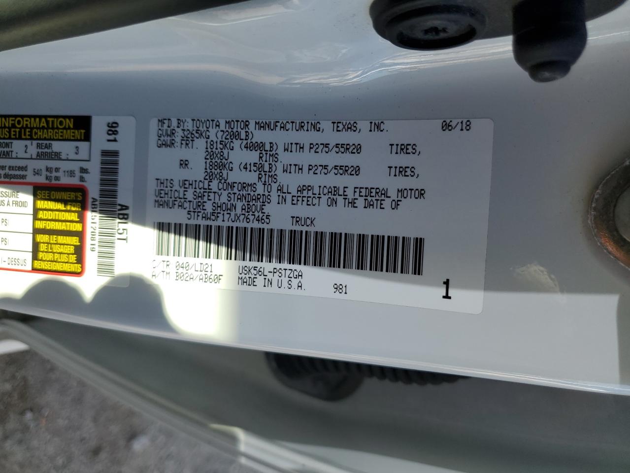 TOYOTA TUNDRA CREWMAX 1794