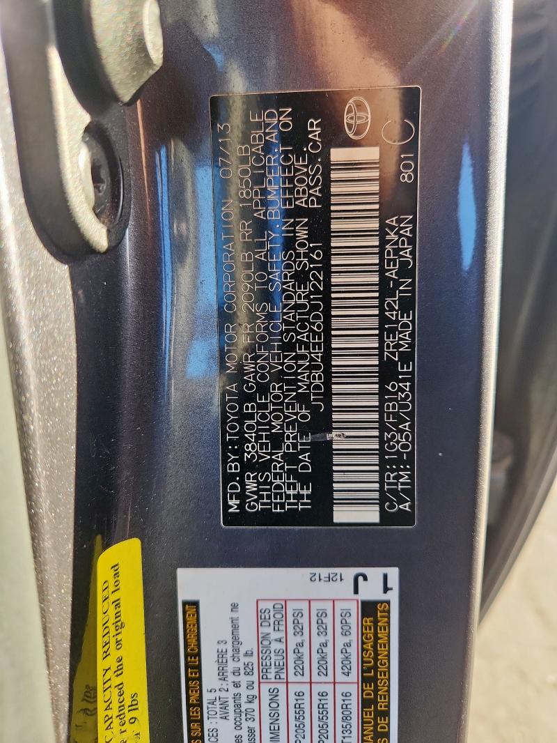 2013 TOYOTA COROLLA BA - JTDBU4EE6DJ122161