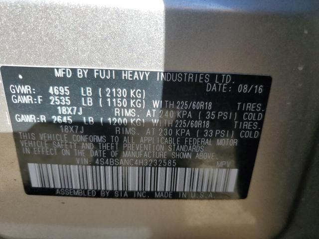 2017 SUBARU OUTBACK 2. - 4S4BSANC4H3232585